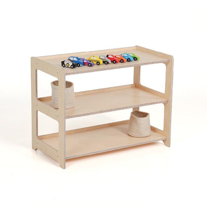 Montessori Regal für Kinderzimmer, Holz, Toy shelf for kids, Children's Room Shelf with 3 Shelves, B