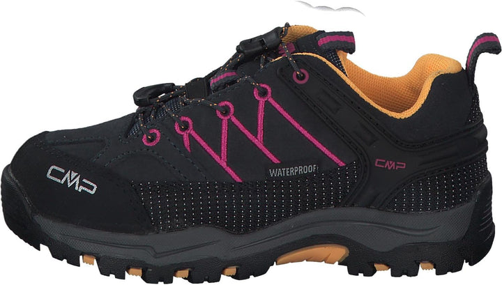 CMP Jungen Kids Rigel Low Shoes Wp Trekking-Schuhe, 28 EU Anthrazit Pink Antracite Bouganville