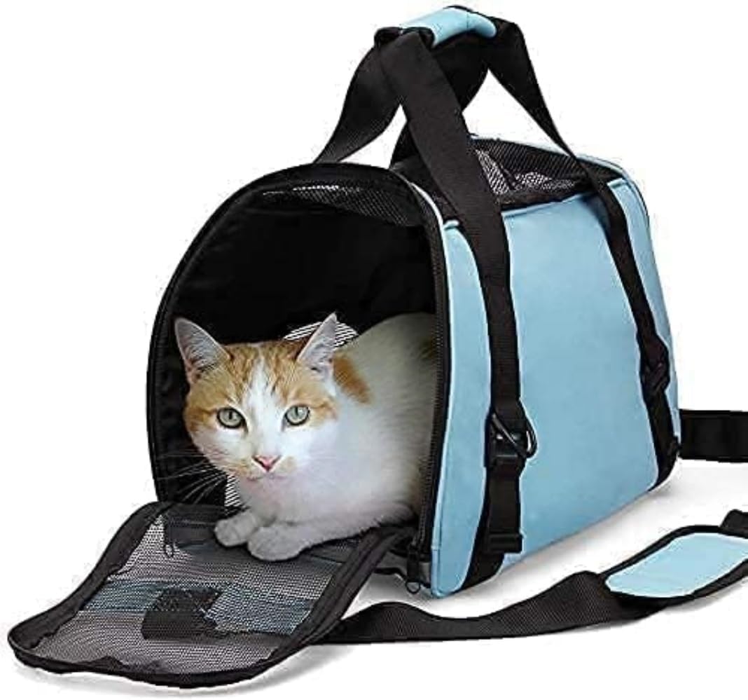 ZaneSun Cat Carrier,Soft-Sided Pet Travel Carrier for Cats,Dogs Puppy Comfort Portable Foldable Pet