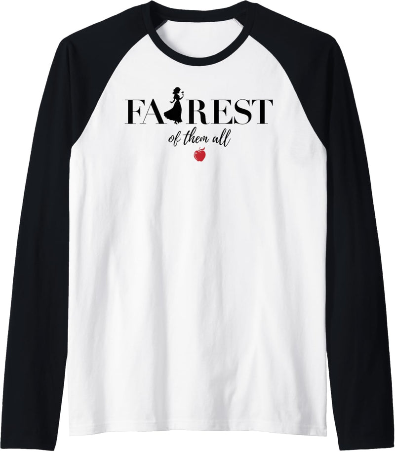 Disney Snow White Fairest Silhouette Text Raglan