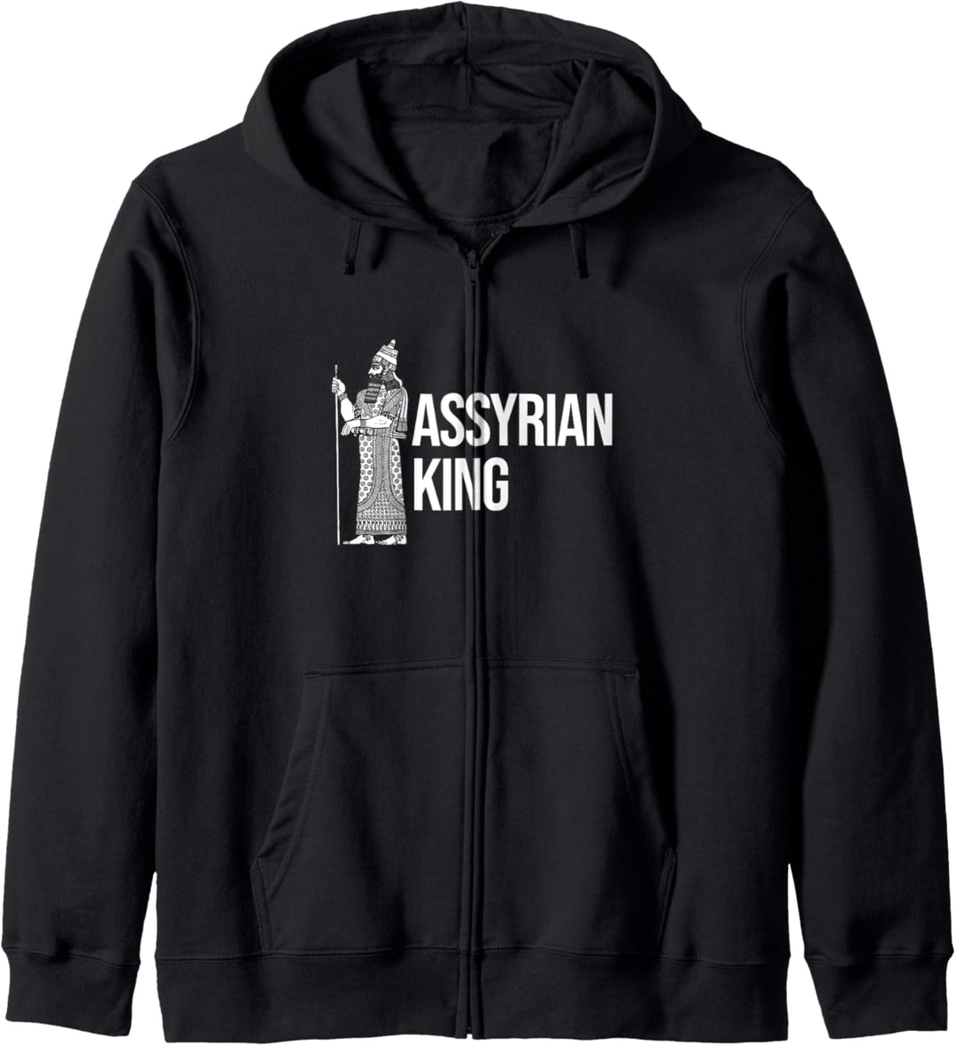 Assyrischer König mit einem Assyrischen König. Kapuzenjacke