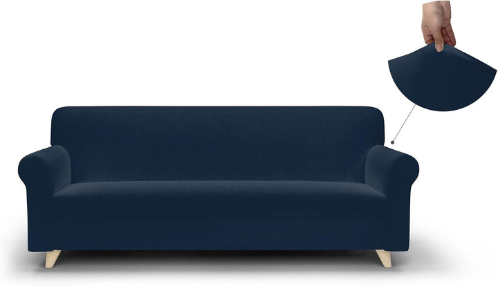Italian Bed Linen Sofa-Schonbezug “Più Bello”, Dunkelblau, 3 PLÄTZE 3 PLÄTZE Dunkelblau, 3 PLÄTZE Du