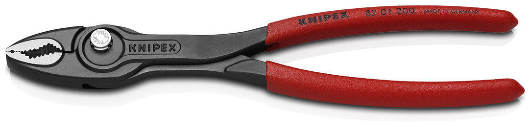 KNIPEX TwinGrip, Frontgreifzange mit rutschhemmendem Griffen, atramentiert, 200 mm (SB-Karte/Blister