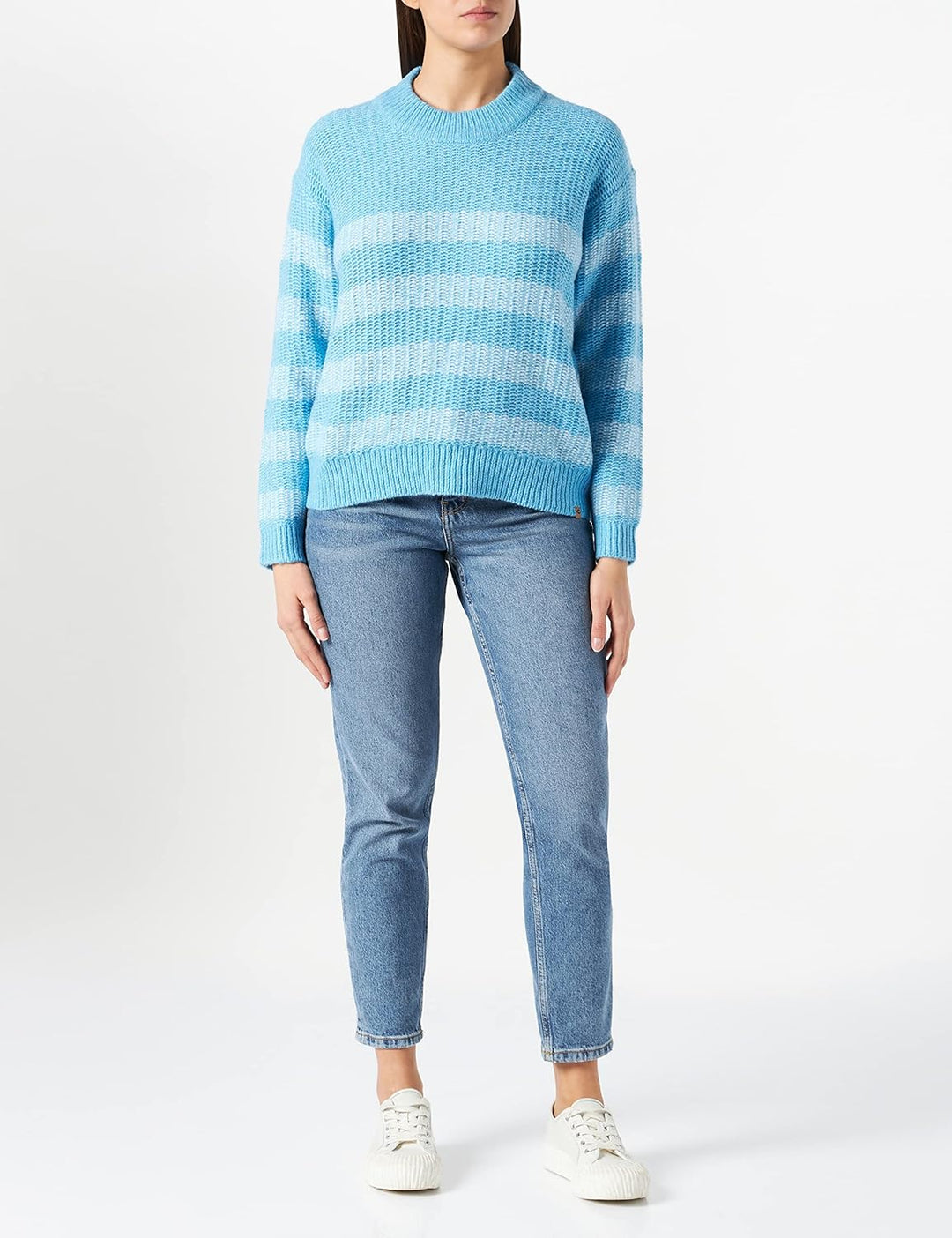camel active Damen Strickpullover XXL Hellblau, XXL Hellblau