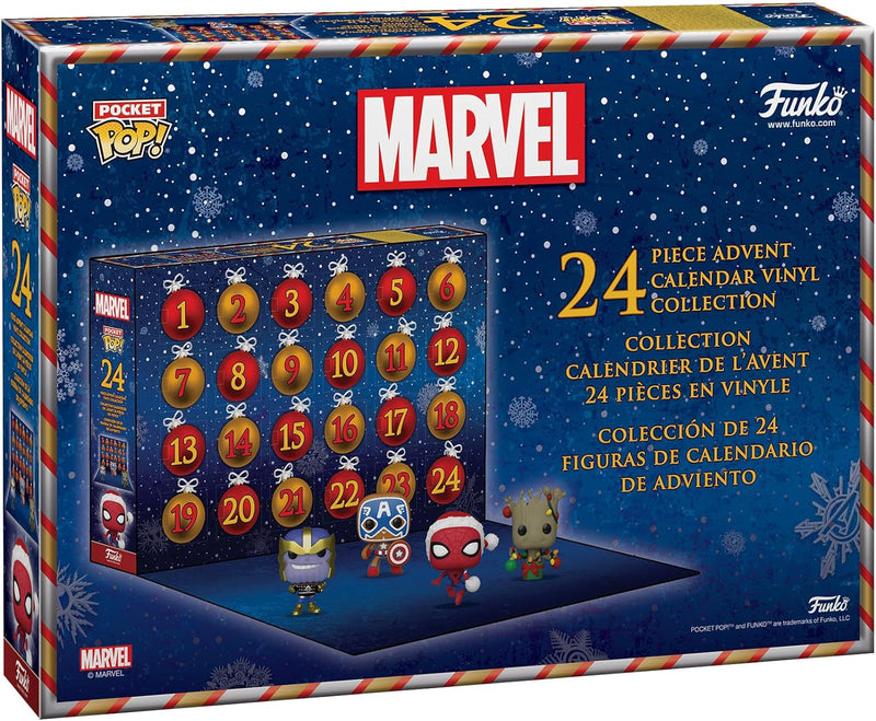 Funko POP Weihnachts-Adventskalender 2022: Marvel mit 24 Tagen Überraschung Pocket POP! Figurine Toy