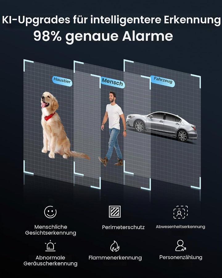 ZOSI 3K Wi-Fi 6 Outdoor Überwachungskamera mit 360° Pan &amp; Neigung, 2,4 GHz WLAN Kamera für Aussen mi