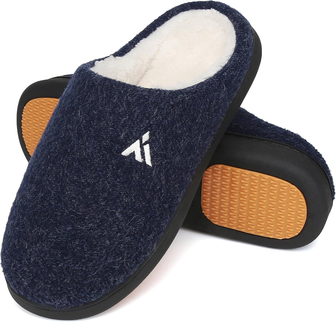 Mishansha Herren Damen Warme Hausschuhe Winter Memory Foam Plüsch Pantoffeln Rutschfest Slippers,Gr.