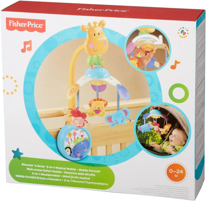 Fisher-Price W9913 Mein erstes Safari Mobile mit Aufziehmechanismus und zur Anbringung am Kinderwage