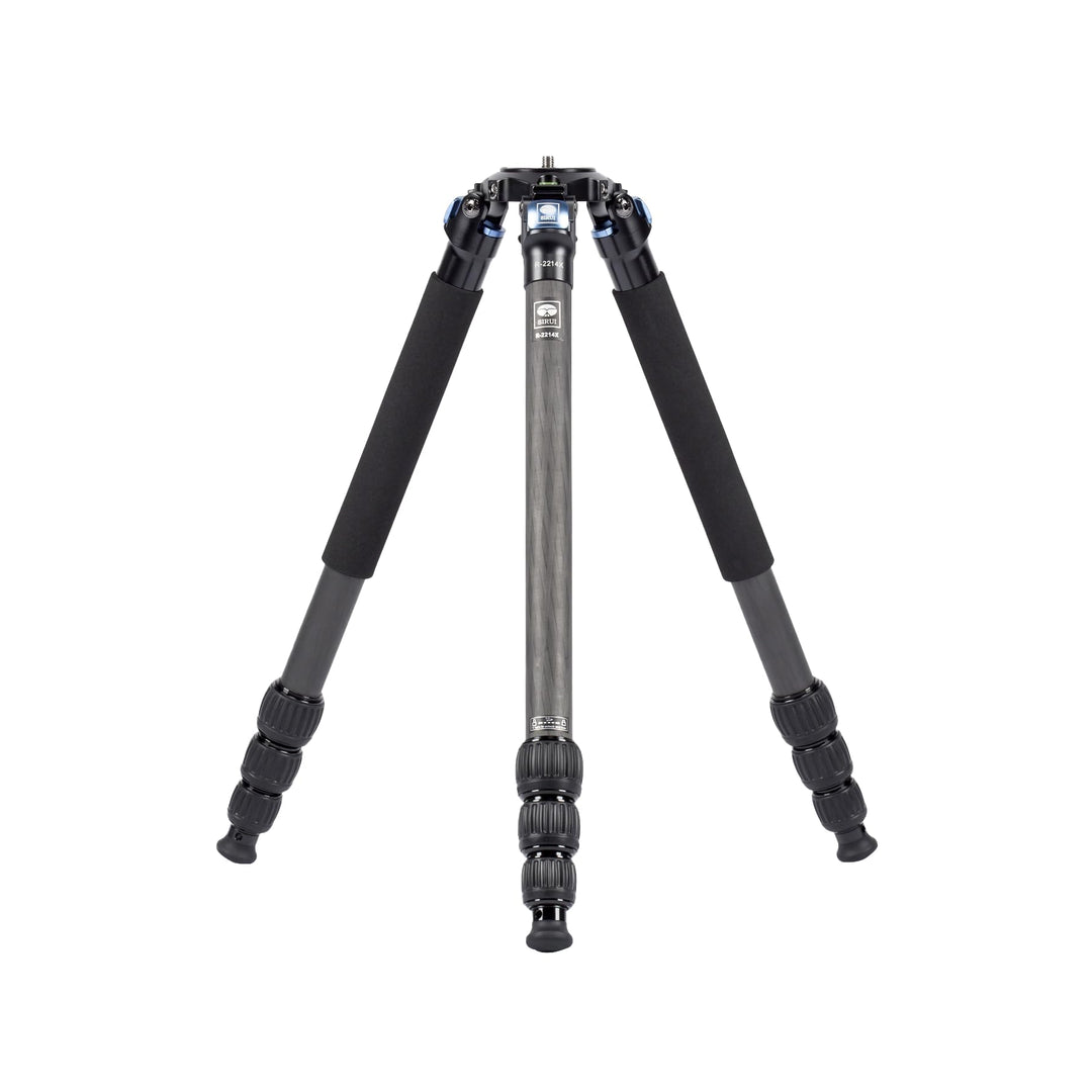 Sirui R-2214X Dreibeinstativ mit Mittelsäule und 75 mm Adapterhalbschale, 10x Carbon, Schwarz, R-221