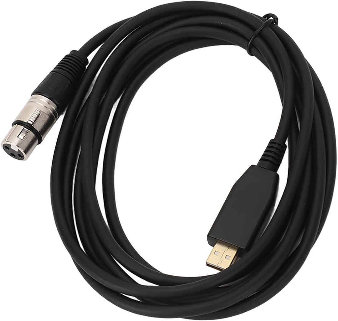 USB-zu-XLR-Mikrofon-Link-Konverterkabel, Langlebiges ABS-Material für Tonstudios