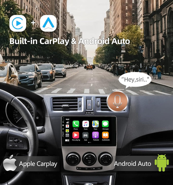 YUNTX Android 13 Radio mit navi für Mazda 5 (2005-2010): [Eingebautes CarPlay/Android Auto/GPS]-DAB/