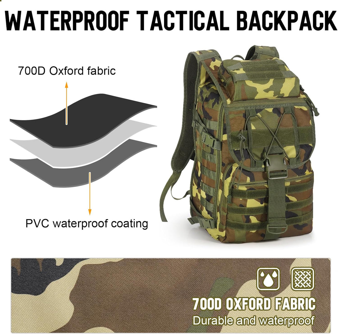 SHANNA Militärrucksack 35L/50L Armee Rucksack Molle, Hohe Kapazität Trekkingrucksack Wanderrucksäcke