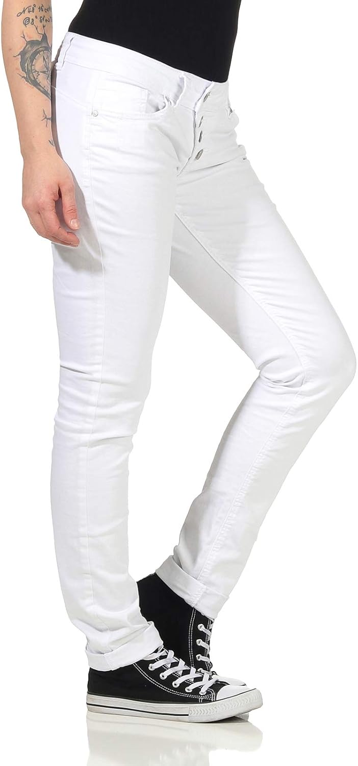Buena Vista Jeans Hosen Damen - Malibu - Stretch Twill - Black - schwarz - Gr. XS Weiss, XS Weiss