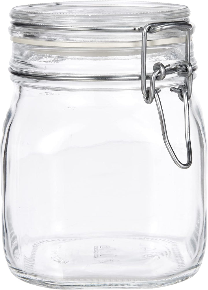 Bormioli Set 0,75L Original Fido Einmachglas mit Bügelverschluss und Gummiring, 10FL30000185FL10, Tr