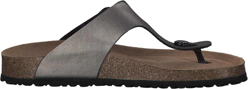 Tamaris Damen Pantoletten, Frauen Slip On 36 EU Anthrazit, 36 EU Anthrazit