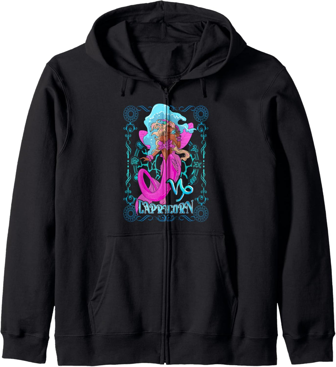Capricorn Fairy Zodiac Birthday Anime Fairies Black Queen Kapuzenjacke