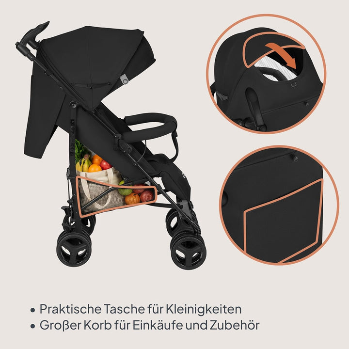 Lionelo Irma Buggy Kinderwagen ab 6 Monate, leicht 7 kg, Liegeposition, faltbar mit Einhand-Faltsyst