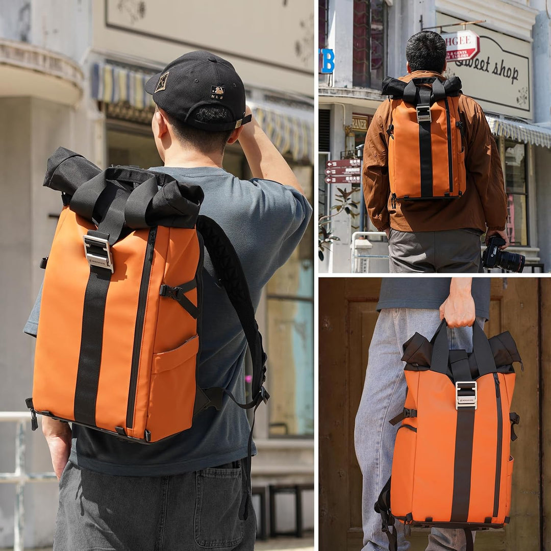 Besnfoto Kamerarucksack Wasserdicht, Fototasche Kameratasche für DSLR SLR spiegellose Kamera mit Lap
