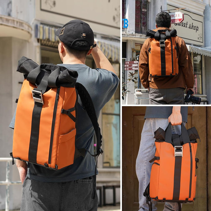 Besnfoto Kamerarucksack Wasserdicht, Fototasche Kameratasche für DSLR SLR spiegellose Kamera mit Lap