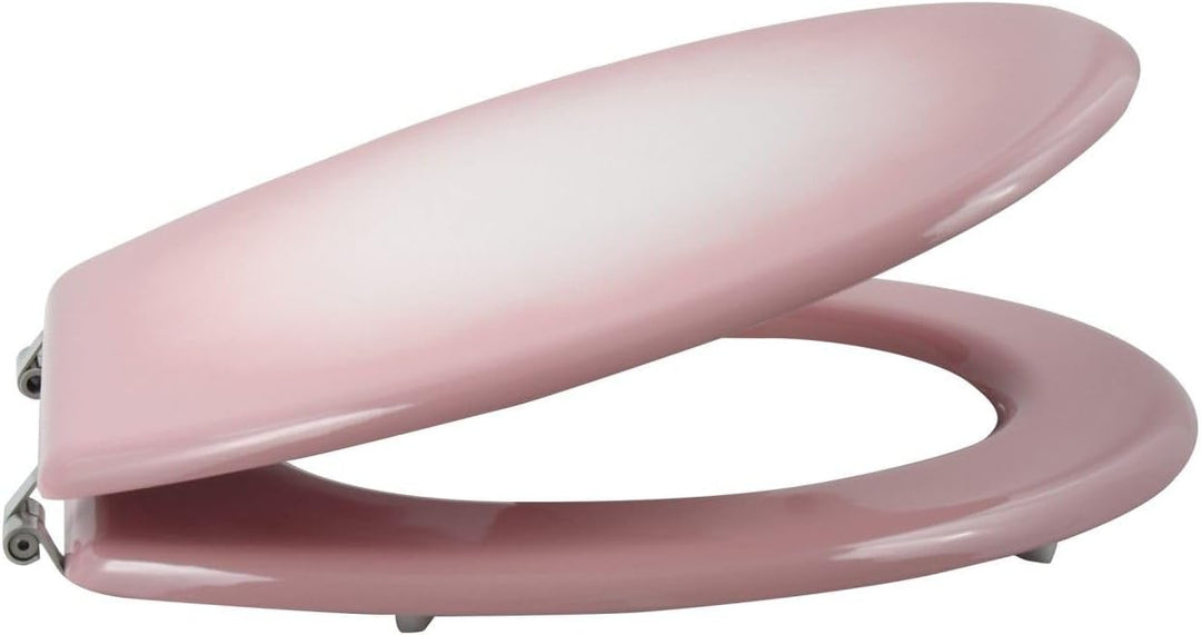 MSV WC-Sitz, MDF, rosa – Scharniere aus Edelstahl