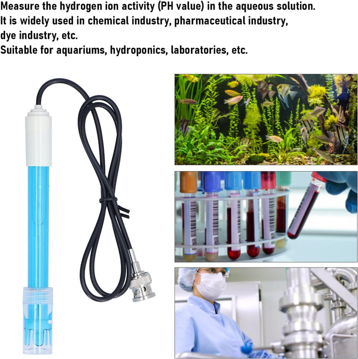 PH-Sonde, BNC PH-Elektrode 0-60 ℃ Arbeitstemperatur Geringes Gewicht chemische Industrie, die Farbst