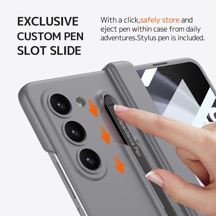 NINKI S Pen Case für Samsung Galaxy Z Fold 6 handyhülle mit Slim S Pen Halter Magnetic Scharnier,4 i