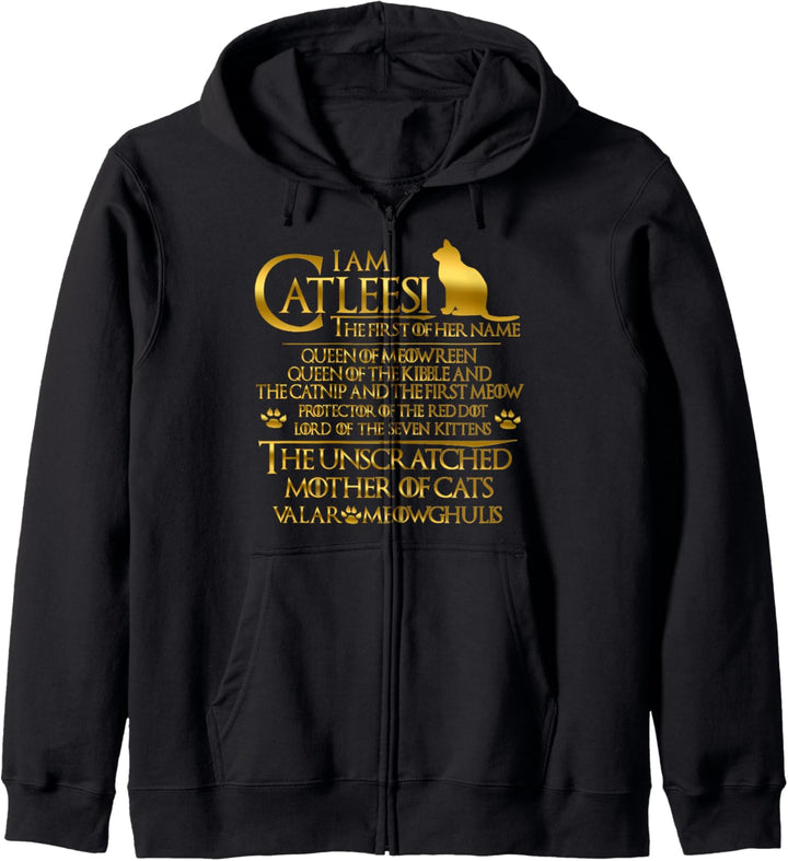 I Am Catleesi Mother Of Cats Tee T-Shirt - Lustiges Katzenshirt Kapuzenjacke