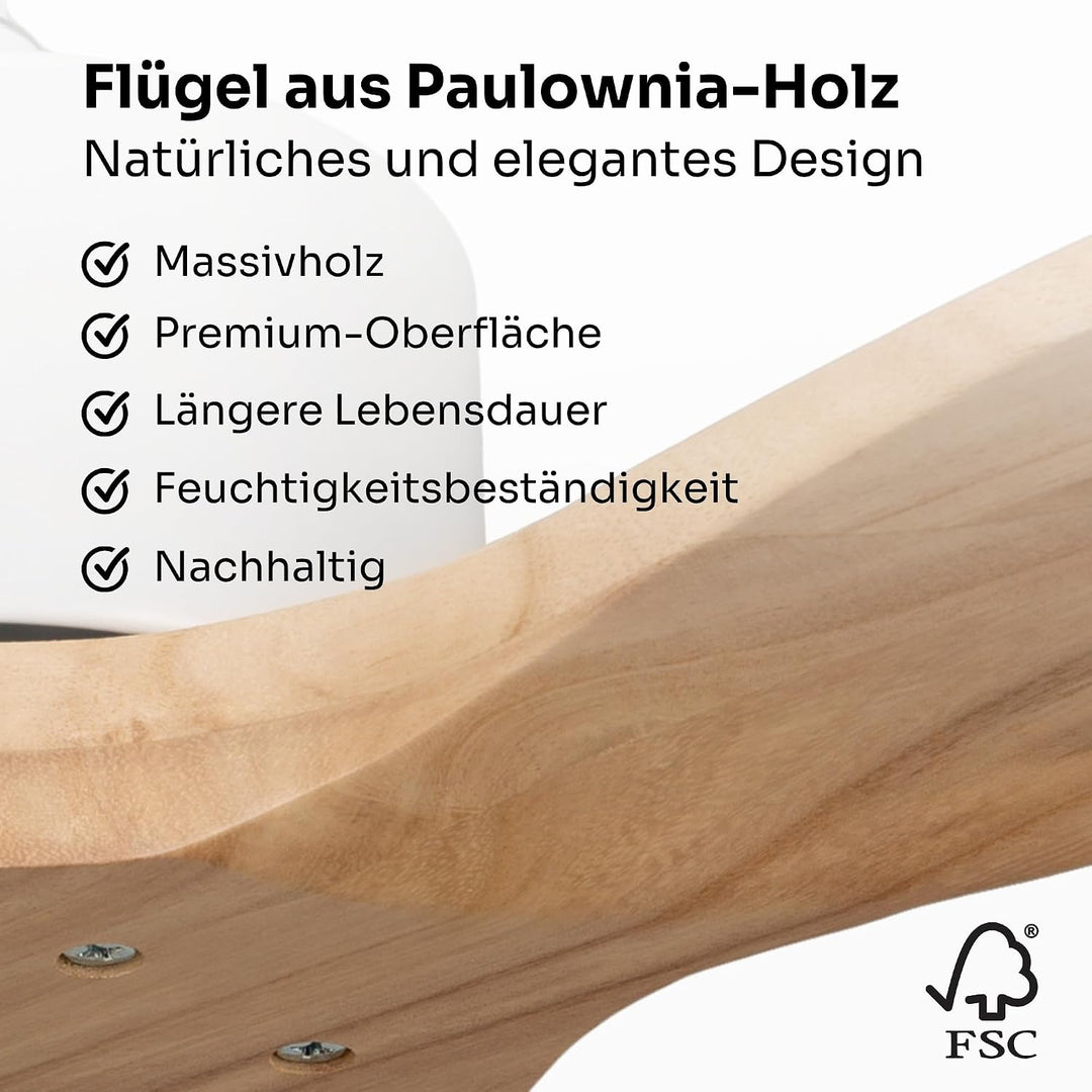 Mellerware - Deckenventilator mit Brizy-Fernbedienung! | 45 W | 6 Geschwindigkeitsstufen | extrem le