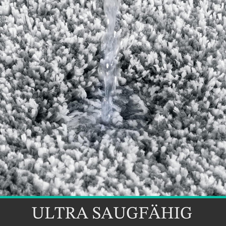 Pauwer Ultra Dicker Badteppich Set 3 Teilig Weich Hochflor Duschteppich Badematte Toilettenmatte Mas