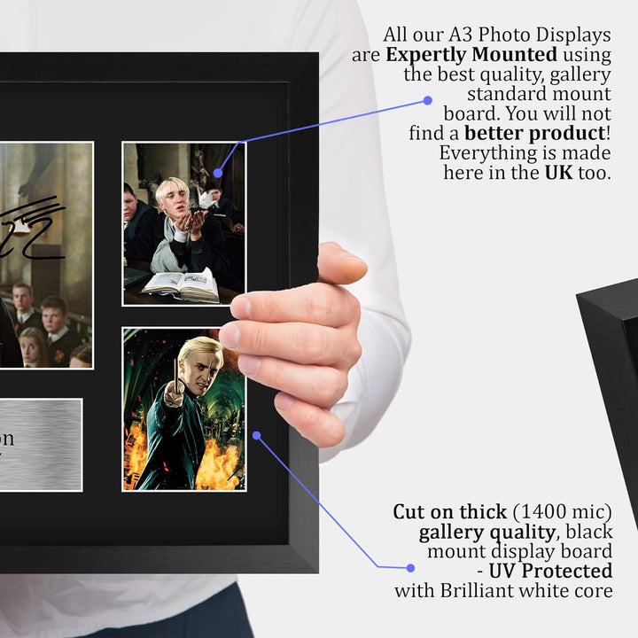 HWC Trading FR A3 Tom Felton Harry Potter Draco Malfoy Geschenke Gedruckt, Signiert Autogramm Bild D