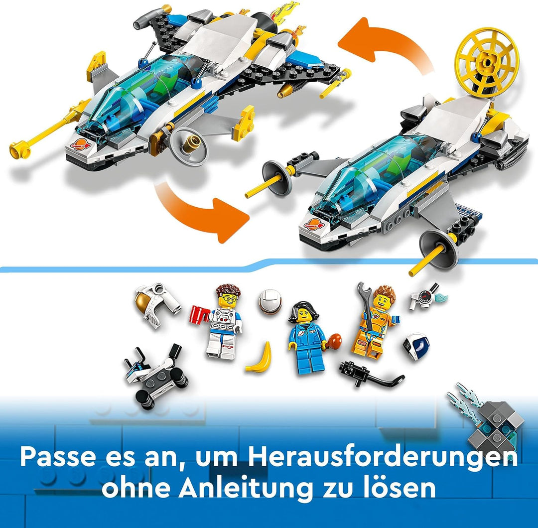 LEGO 60354 City Erkundungsmissionen im Weltraum, interaktives digitales Abenteuerspielset mit Raumsc
