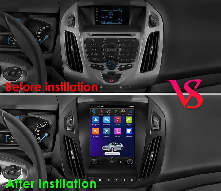 Android 14 9.7Zoll-Autoradio Vertikaler Bildschirm für Frod Transit Connect/Tourneo Connect 2013-201
