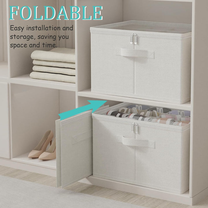 Schuhorganizer für Closet, Passt 16 Paare, Schuhe Organizer mit Durchsichtigem Deckel, Starke Aufbew