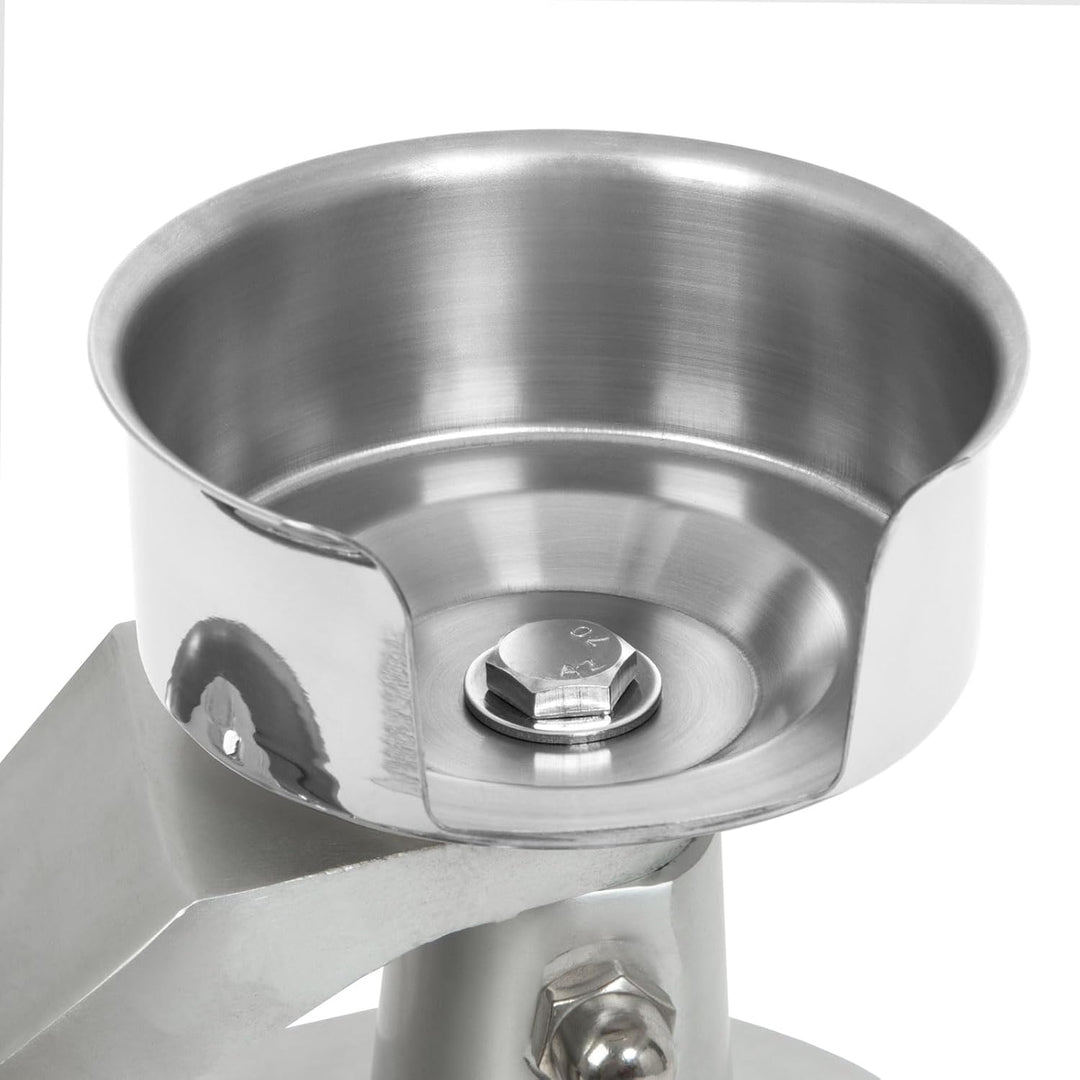 vertes Hamburgerpresse Burger Pattie Presse aus Edelstahl, Profi Produktion von Burger Patties mit 1