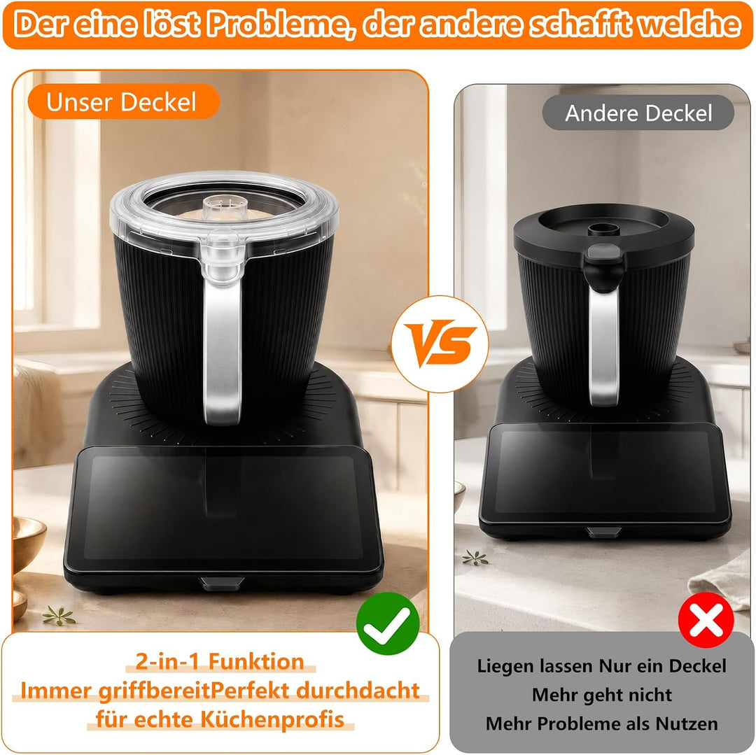 Transparenter Deckel für TM7 mit Deckelhalter PC Spülmaschinenfestes