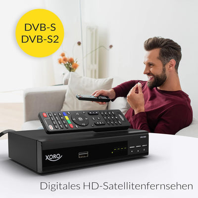 Digitaler FullHD Satelliten-Receiver XORO HRS 8689 mit 2-in-1-Fernbedienung, unterstützt Unicable 1/