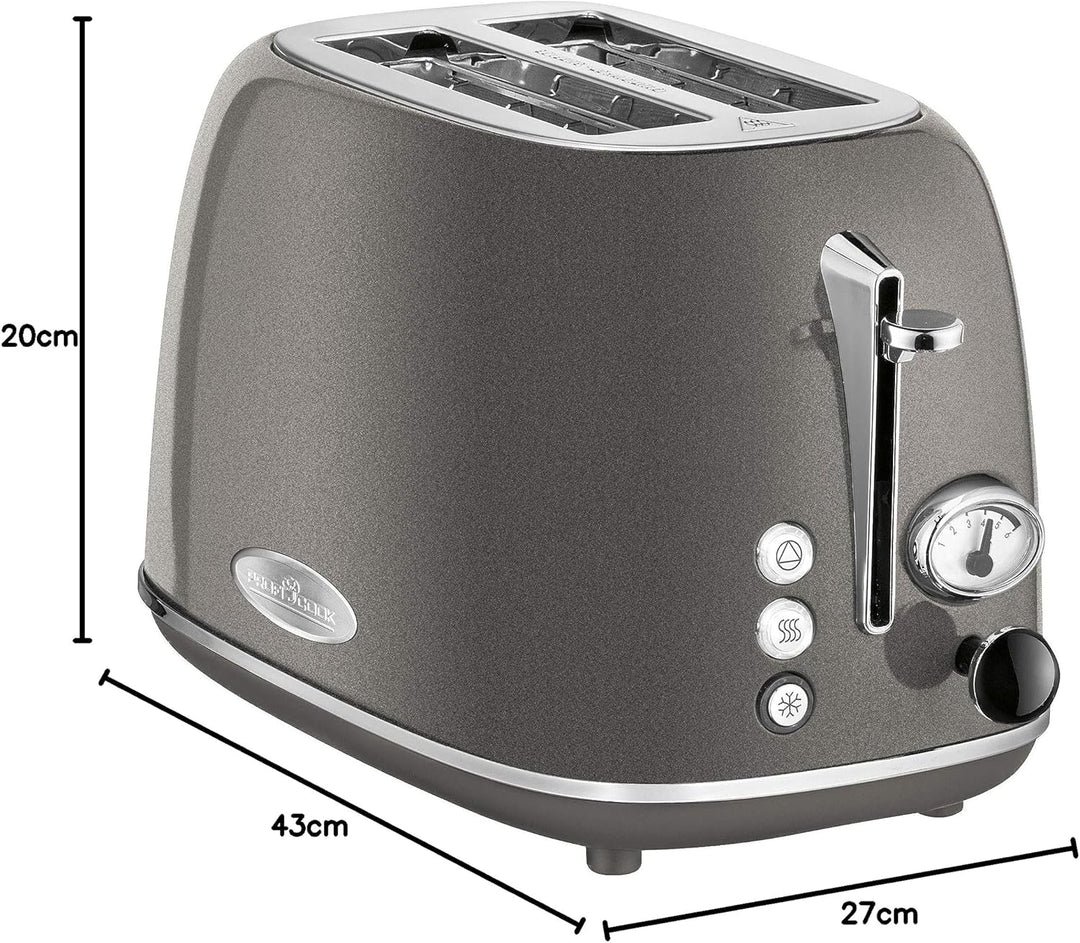 ProfiCook® Toaster im stilvollen Vintage-Design | Toaster 2 Scheiben mit Wide-Slot (extra breite Toa