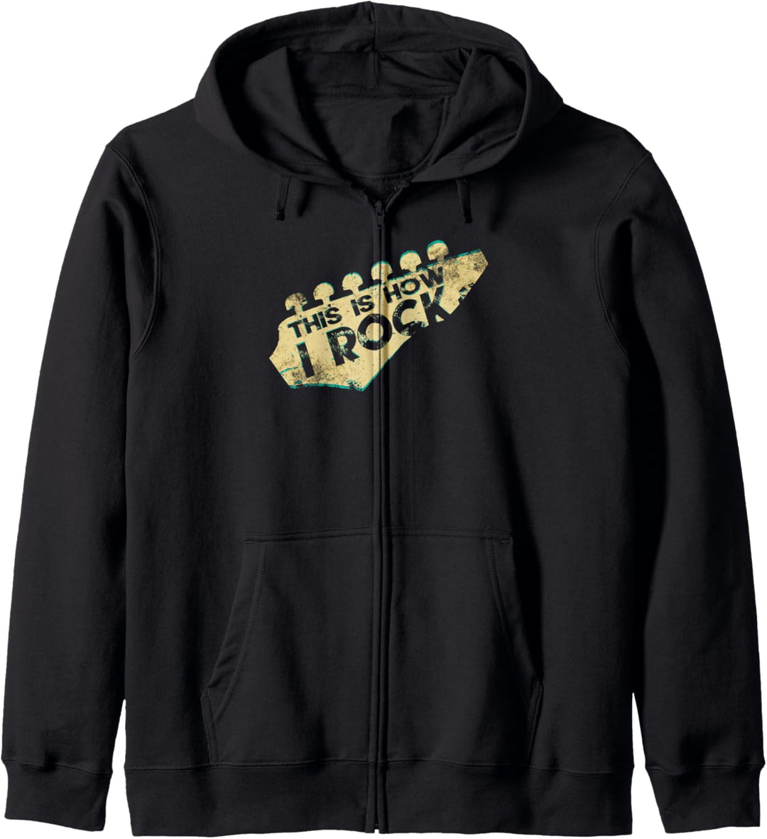 Rock Gitarren Spieler Rockmusik Vintage Rock and Roll Kapuzenjacke
