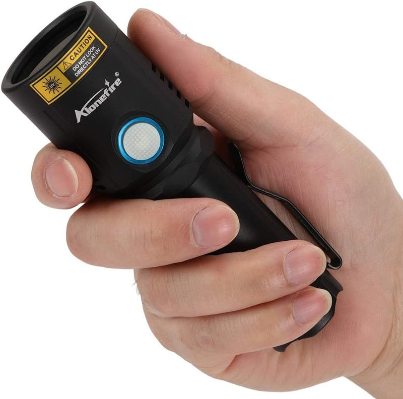Alonefire X901UV 10W 365nm UV Taschenlampe Tragbar USB Aufladbar Schwarzlicht Taschenlampe Haustier