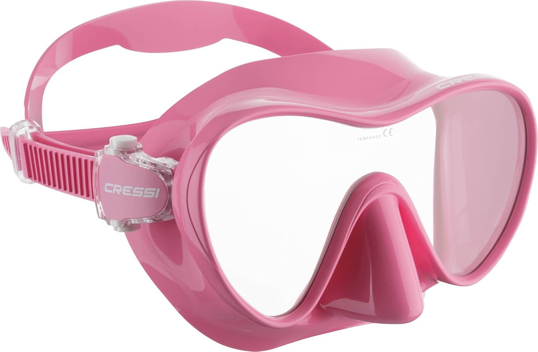 Cressi F1 - Rahmenlose Maske oder Rahmenlose Maske + Schnorchel Dry Combo Set zum Tauchen und Schnor