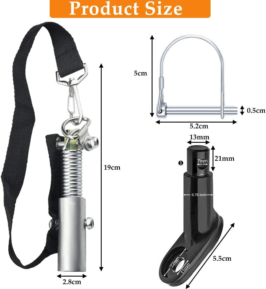 Fahrrad Anhängerkupplung Universal Adapter mit Sicherungsstift für Fahrradanhänger und Kinderanhänge