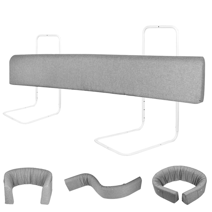 150cm Bettgitter Bettschutzgitter Rausfallschutz für Kinder Höhenverstellbar DIY Verformbar Bettkant