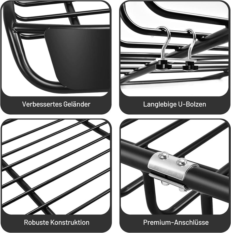 COSTWAY Universal Dachkorb Auto aus Stahl, Auto-Dachgepäckträger Dachträger Dach, bis 110 kg balastb