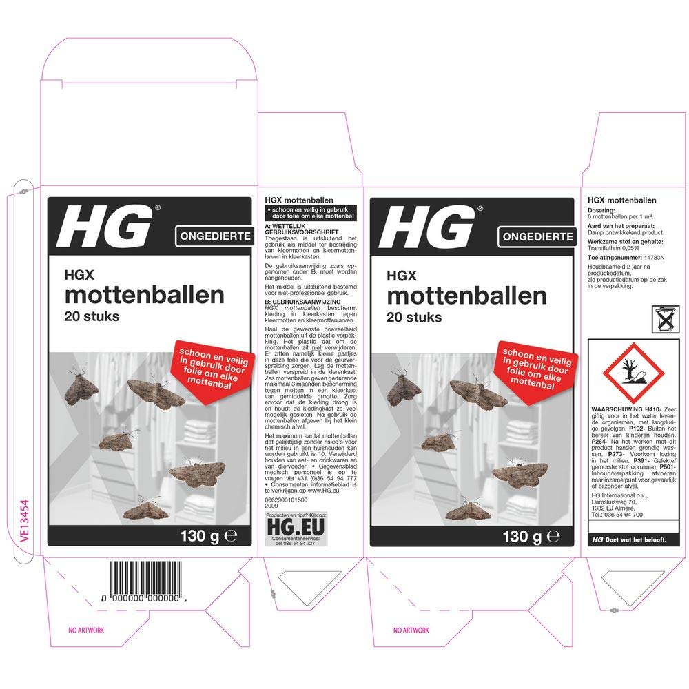 HG X Mottenkugeln - 130g