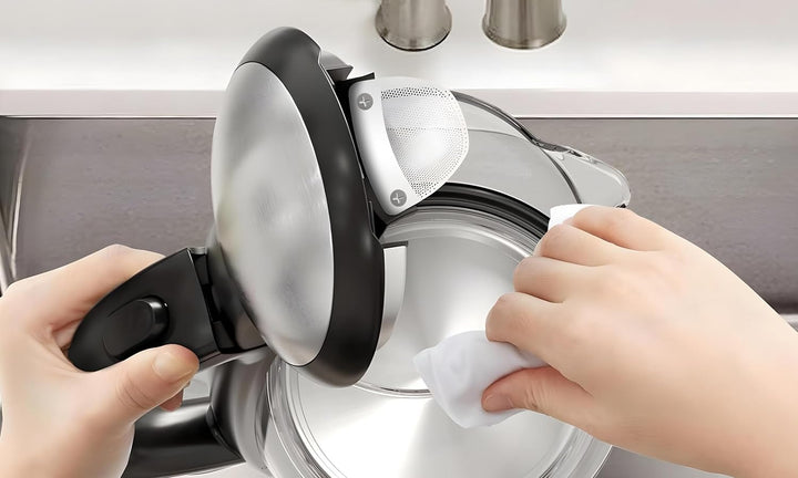 ELECTO Elektrischer Glaswasserkocher 1,7 L – 1800 W – LED-Beleuchtung – Edelstahlboden – Automatisch