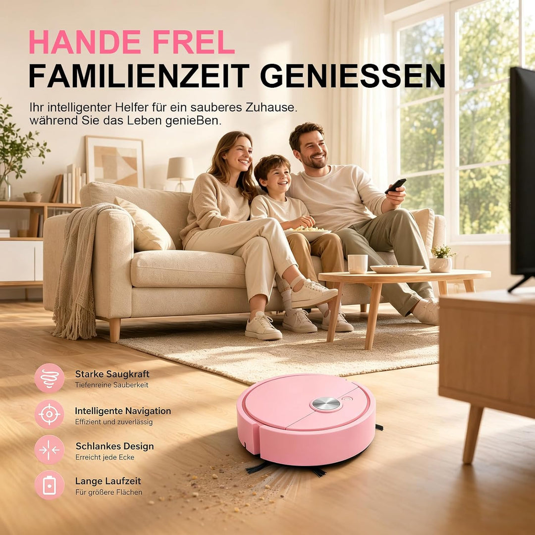 Mini Saugroboter, 3-in-1 Automatischer Mini Staubsauger Roboter Auto | mehrere Reinigungsmodi, Kolli