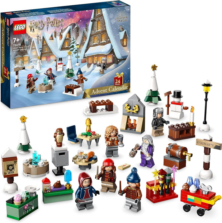 LEGO 76418 Harry Potter Adventskalender 2023, Weihnachtskalender mit 24 Geschenken inkl. 18 Hogsmead