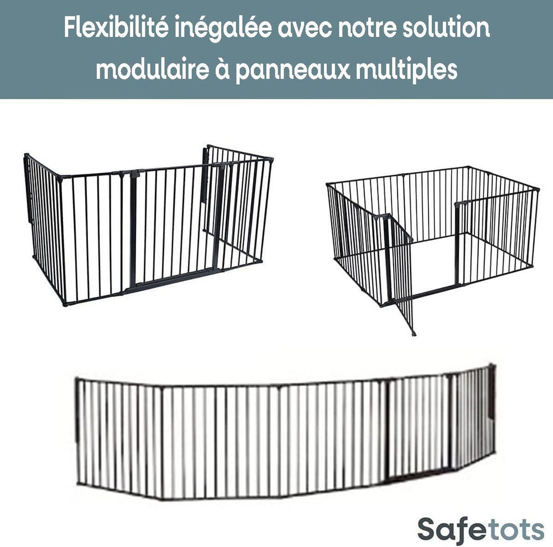 Safetots Zwei-Tür-Treppenschutzgitter Set, Weiss, 226cm Gesamtlänge, 70cm Höhe, Schraubmontage Weiss