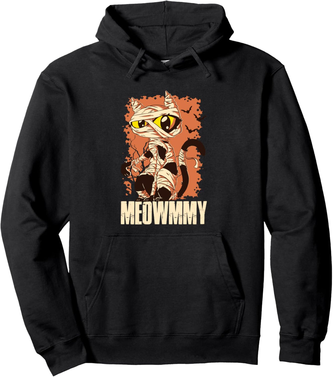 Mummy Cat Pullover Hoodie