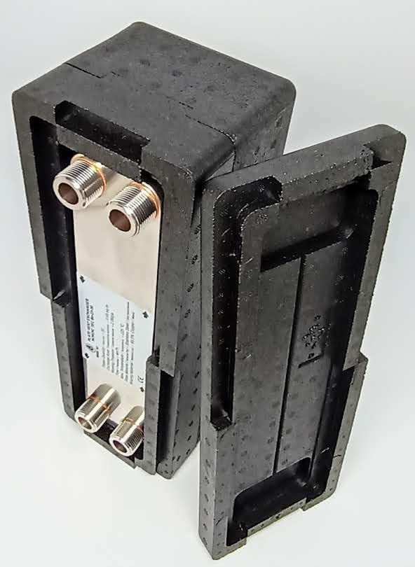 Edelstahl Plattenwärmetauscher Wärmetauscher Nordic Tec Ba-23-30 30 Platten 125kW 3/4” mit Isolierun